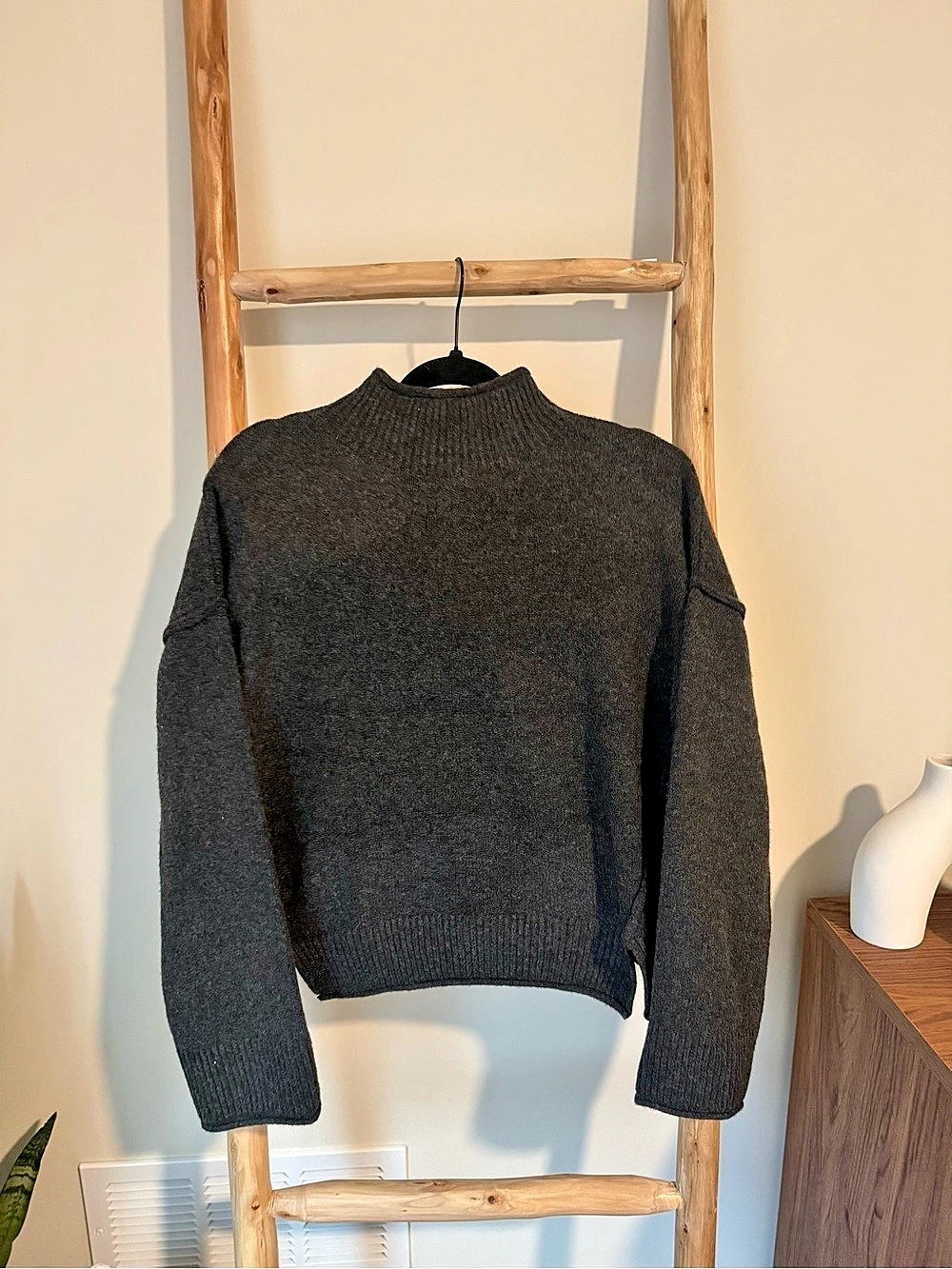 NWT Max Studio Grey Mock Neck Sweater